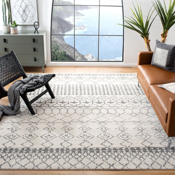 slide 2 of 94, SAFAVIEH Tulum Giorgina Rustic Moroccan Boho Tribal Rug 10' x 13' - Ivory/Grey