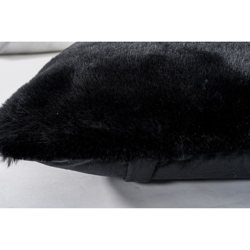 Faux Rabbit Collection Solid Square Pillow - (20" x 20")