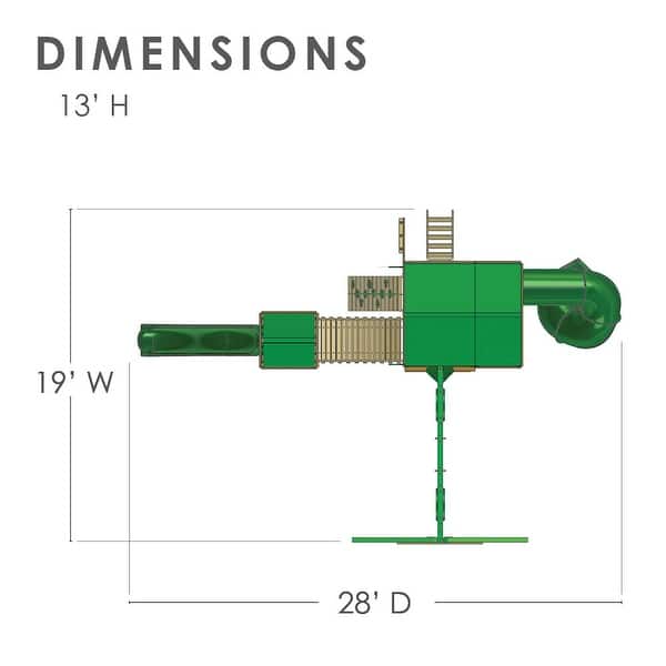 Gorilla Playsets Treasure Trove I Wood Swing Set with 2 Slides and