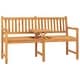 preview thumbnail 1 of 6, vidaXL 3-Seater Patio Bench with Table 59.1" Solid Teak Wood - 59.1" x 24.6" x 35.4"