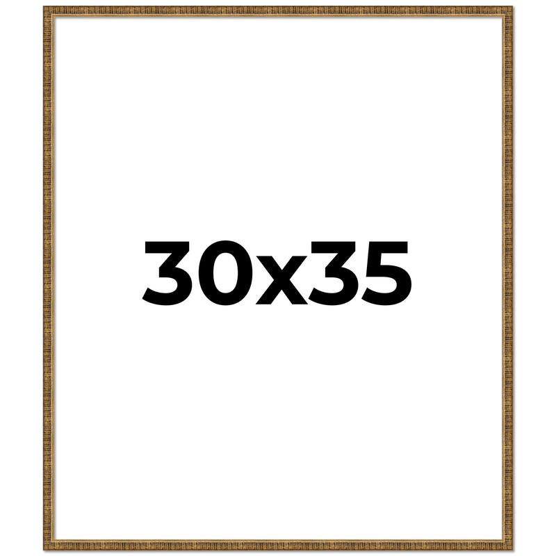 30x35 Frame Gold Kingsley Distressed Solid Wood Picture Frame Width