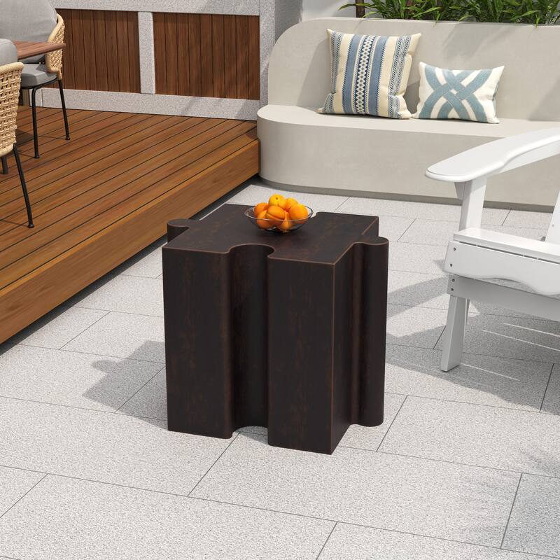Christopher Knight Home - Mandy Modern Outdoor Side Table with Modular Concave Edge Design