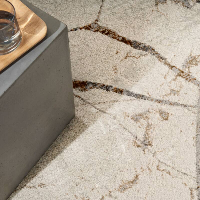 Calvin Klein CK073 Compass Indoor only Cream / Ivory Scandinavian Area Rug