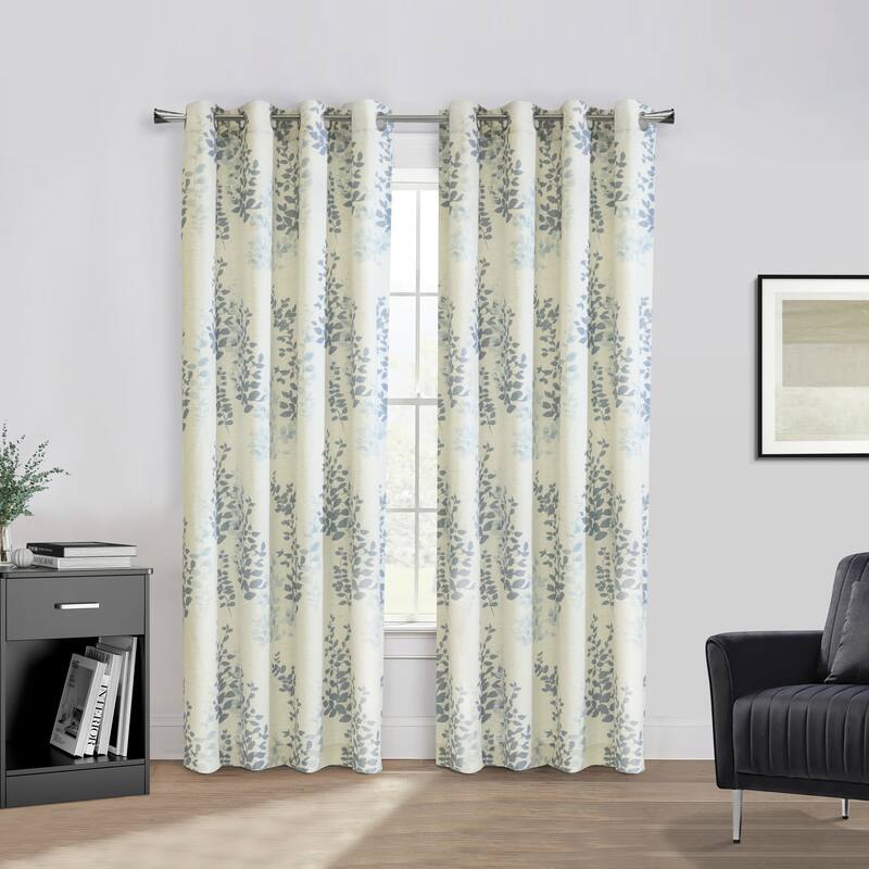 Lana Light Filtering Grommet Curtain Panel - 50" x 95" - Blue