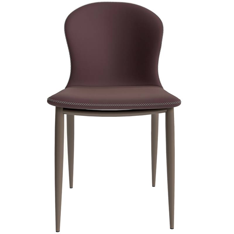 Upholstered Dining Chair in Fabric with Iron Legs Mosaic Series Set of 2