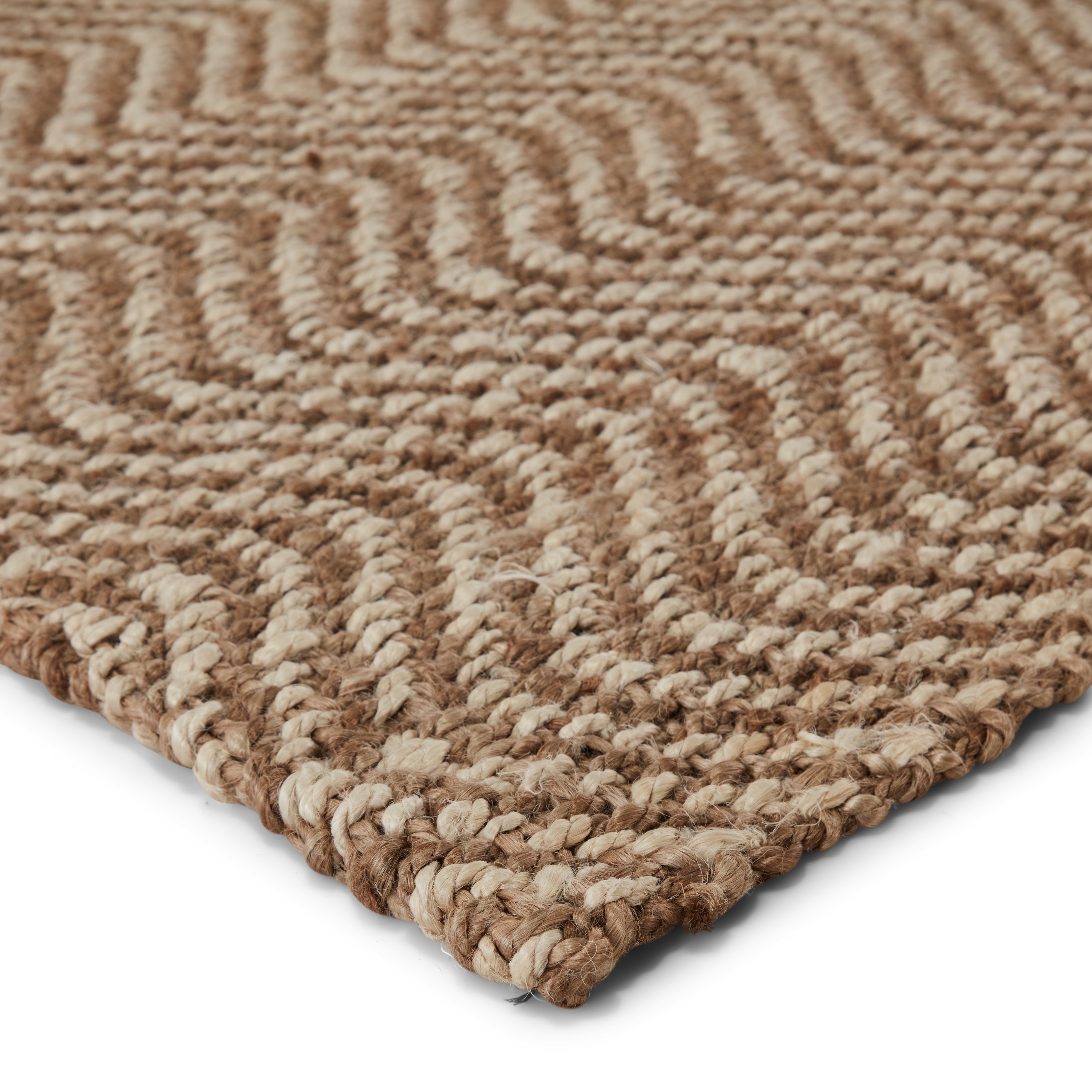 Mayara Chevron Taupe White Jute Area Rug On Sale Overstock 18193097
