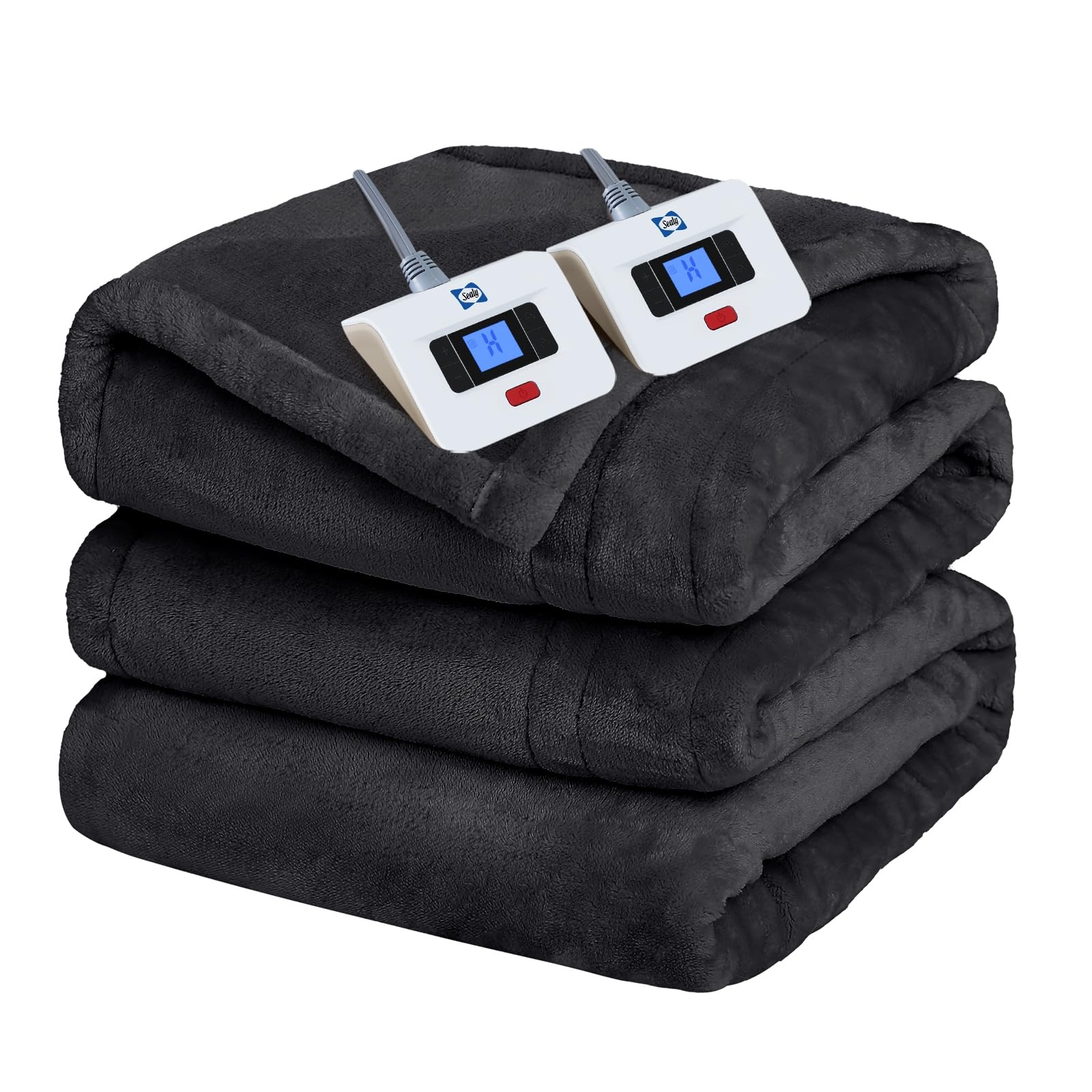 Dual Control Heated Blanket Queen with 10 Heat Time Settings 8 hrs Timer Auto Shut Off 84x90 inches Bed Bath Beyond 41589720