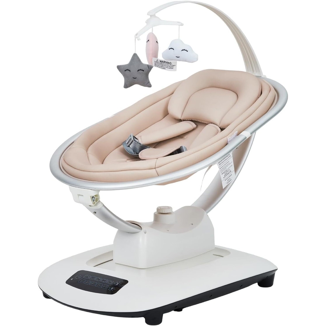 Electric Baby Swings for Infants to Toddler with 5 Motion Modes 5 Speeds, Kahki