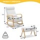 preview thumbnail 3 of 8, EROMMY 25.2" Wide Reclining Rocker Chair with Ottoman - High Back Rocking Chair, Soft Linen Fabric, Ergonomic Design