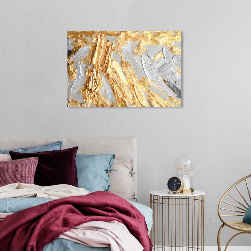 Wynwood Studio Abstract Angel Becoming Gold and Metallic Gold Glam Wall Art Canvas Print - 24 x 36