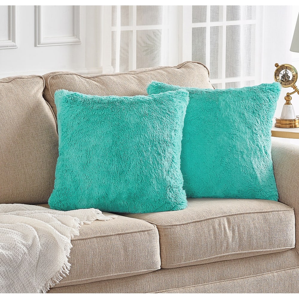 Serenta Heavy Fauxfur Pillow Shell 2 PC Set, 20''x20''