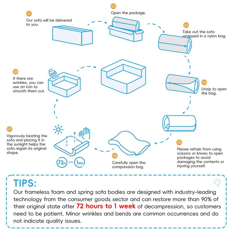 Oversized Modular Sofa,Foam-Filled Sofa Bed,Free Combination