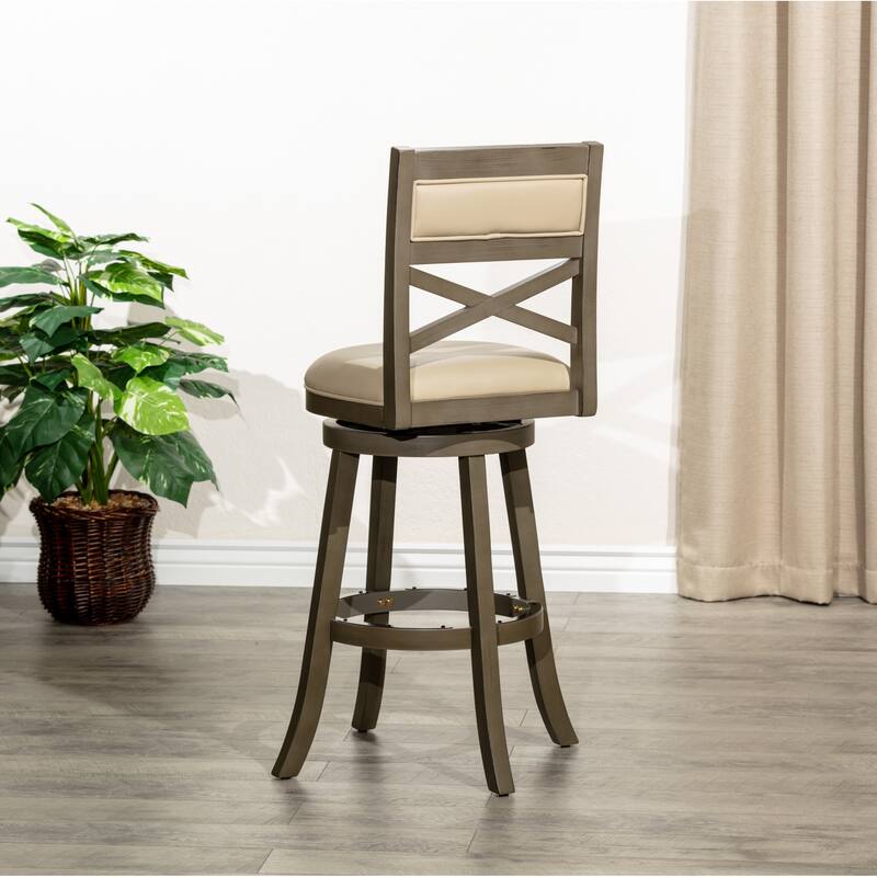 30" Bar Height X-Back Swivel Stool