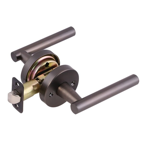 Design House 580902 Eastport Passage Door Lever Set With Round Rose - Brushed Bronze