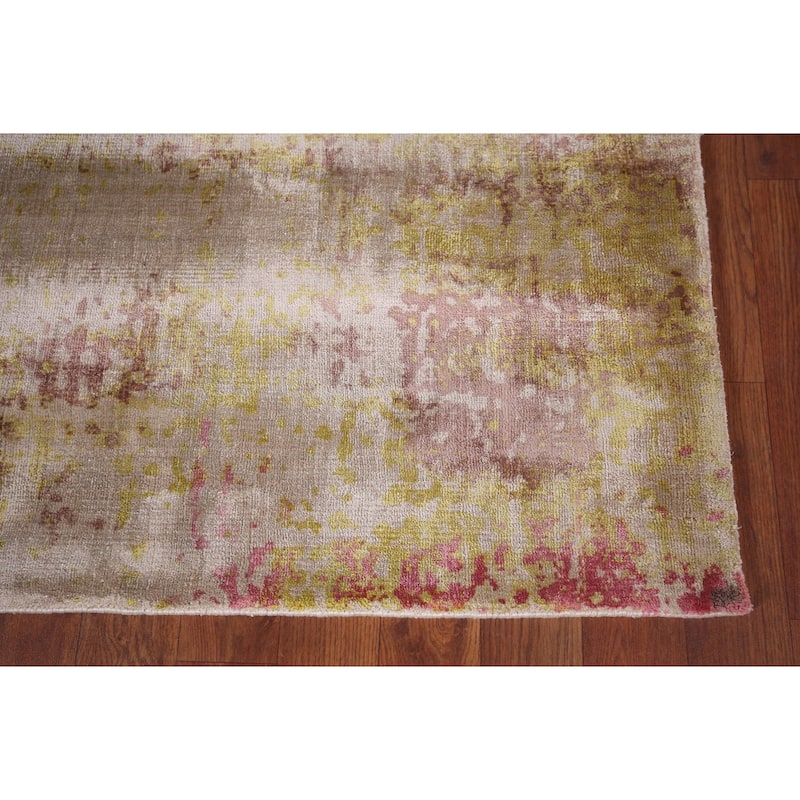 Colorful Abstract Modern Area Rug Handmade Wool Carpet - 5'2"x 7'7"