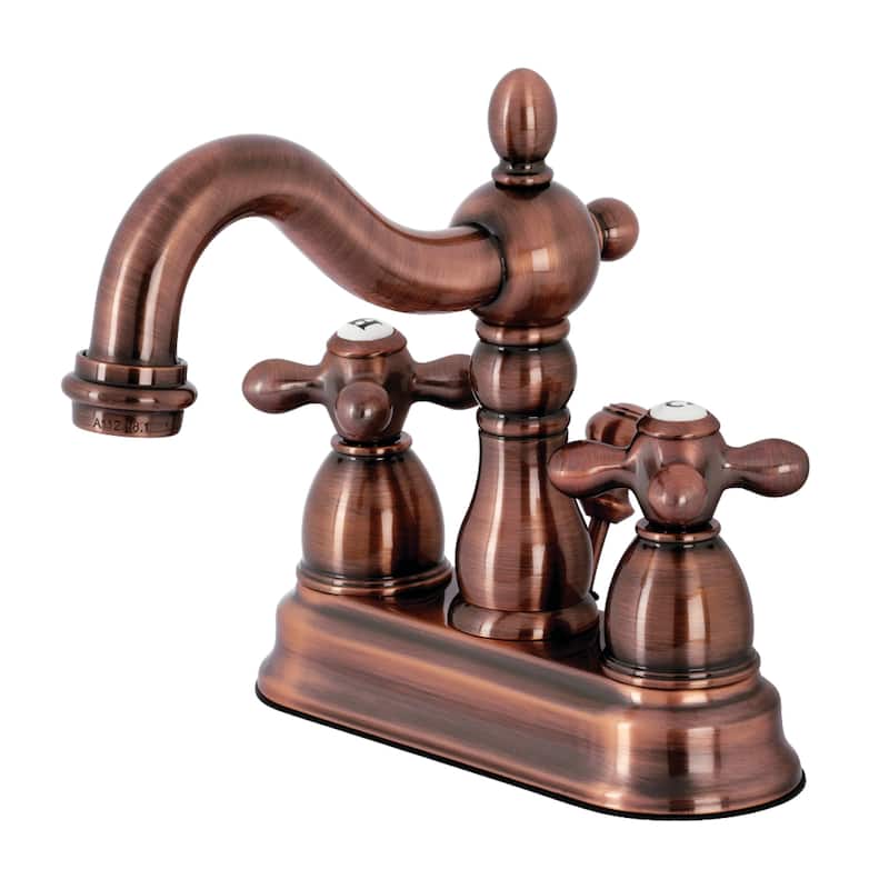 Heritage Two-Handle 3-Hole Deck Mount 4 in. Centerset Bathroom Faucet