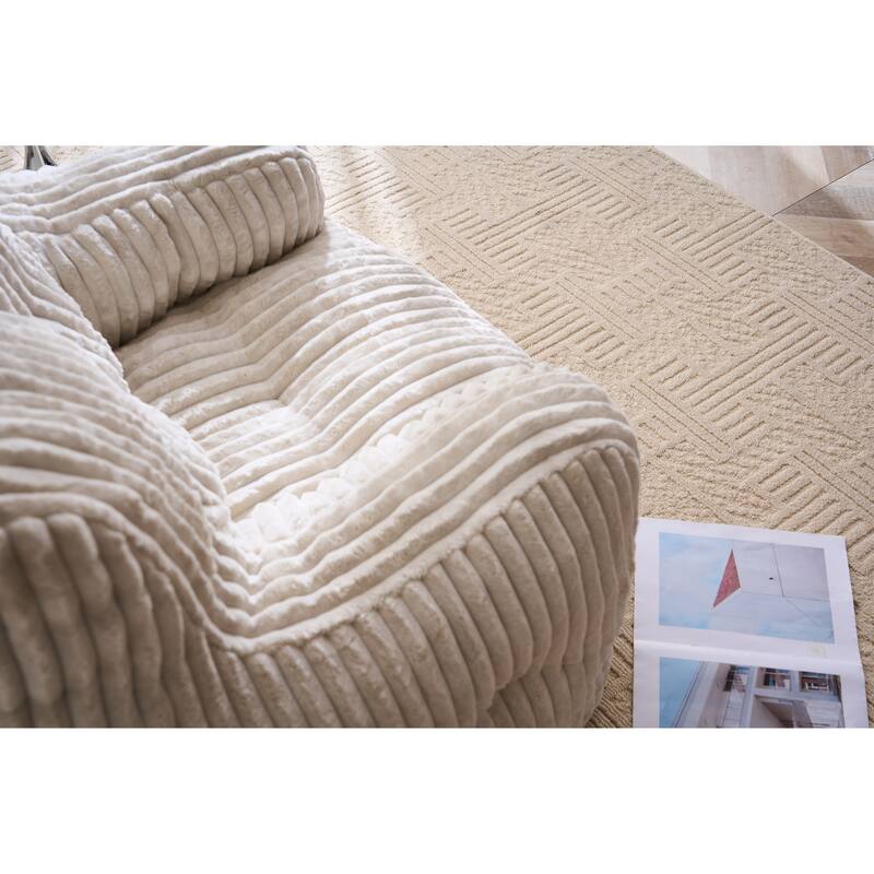 Corduroy Fabric Bean Bag Chair Filled With Memory Sponge