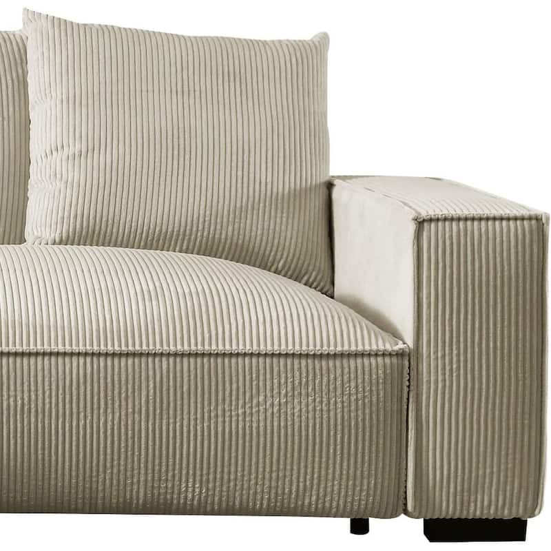 Transitional Luxe Upholstered Living Room Sectional 106.7 inch