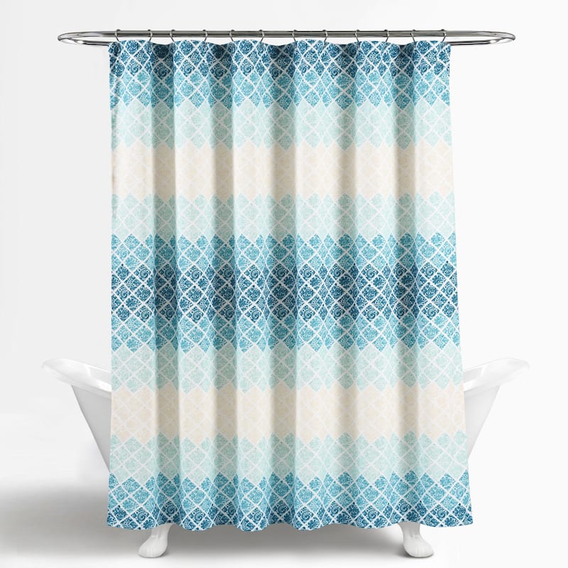 Lush Decor Medallion Ombre Shower Curtain