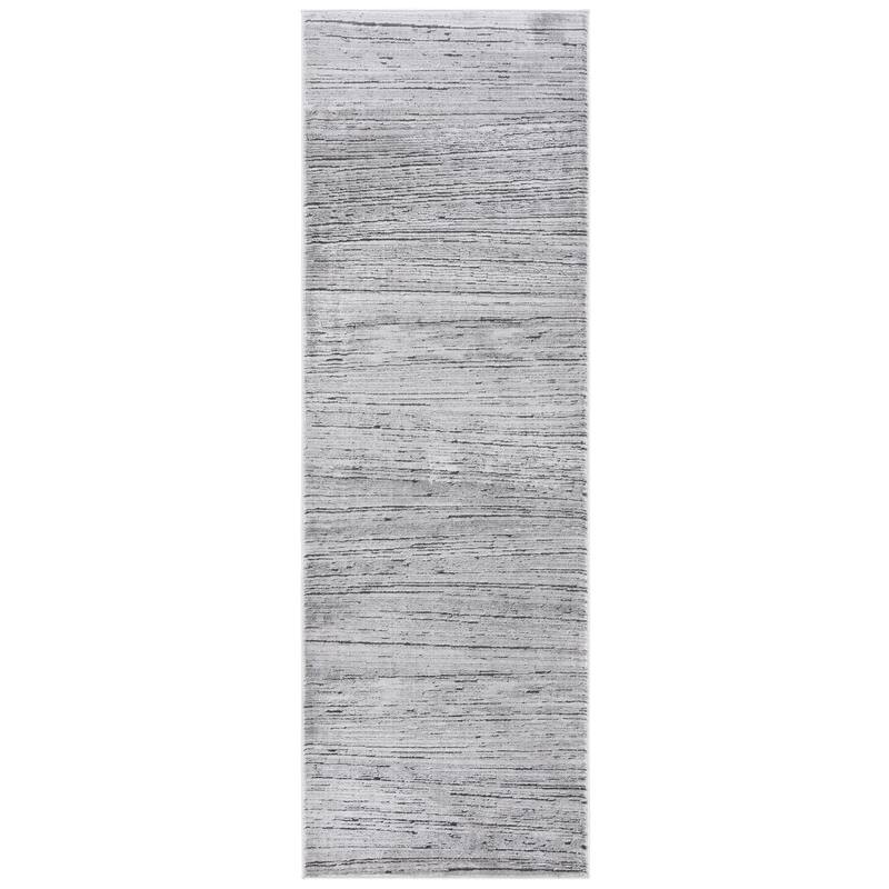 SAFAVIEH Whisper Rosie Modern Abstract Rug - 2'6" x 8' Runner - Grey/Dark Grey