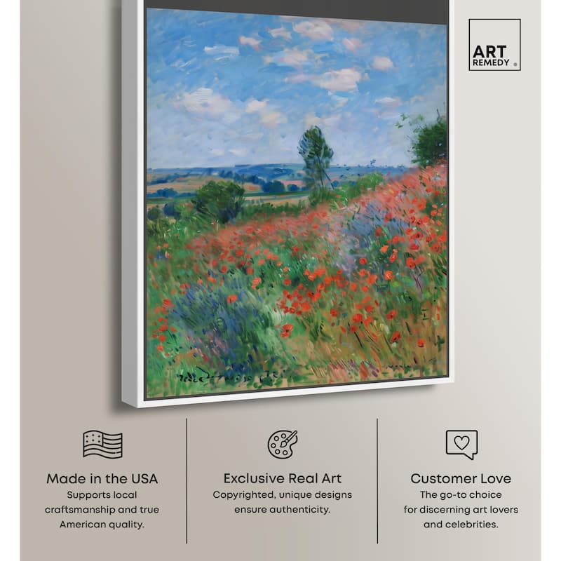 Blanket of Poppies II Canvas by Art Remedy