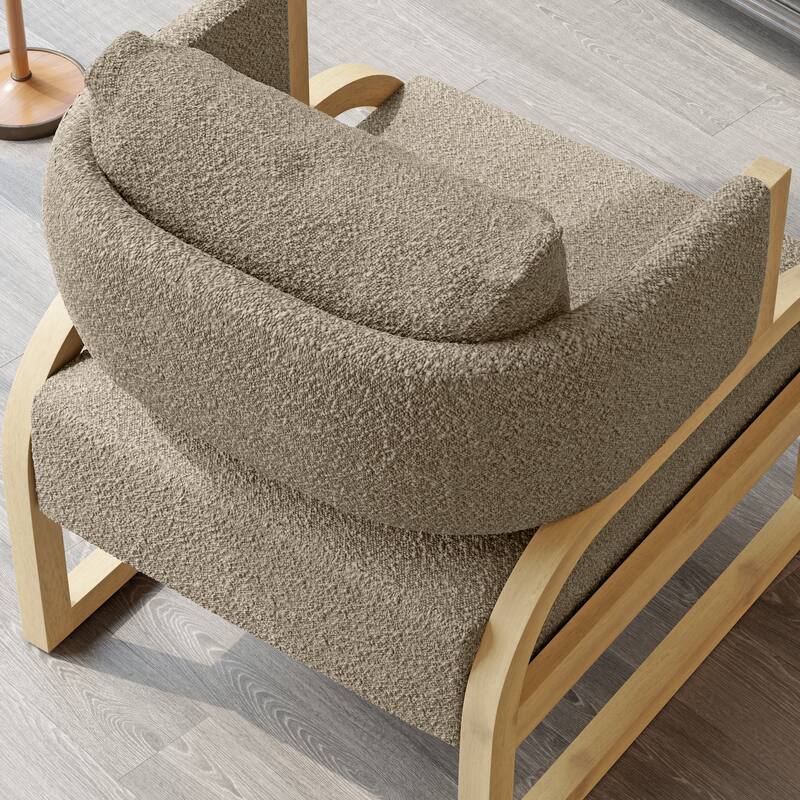 Corvus Danzig Teddy Fabric 1-Piece Accent Chair