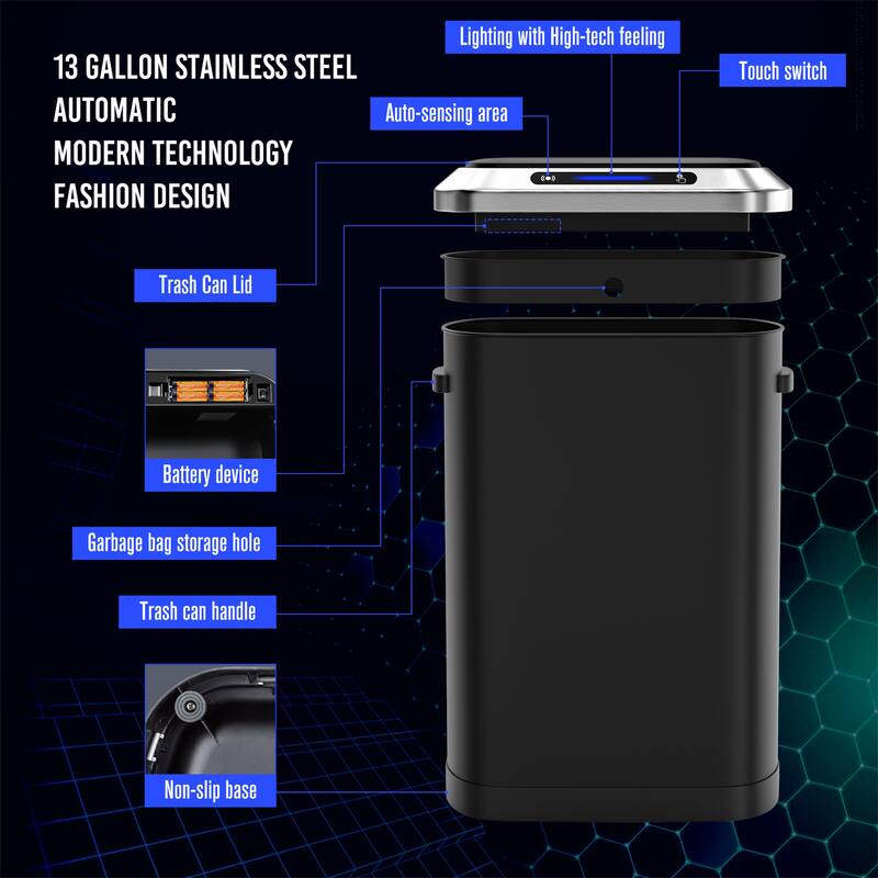 50L Smart Automatic Trash Cans