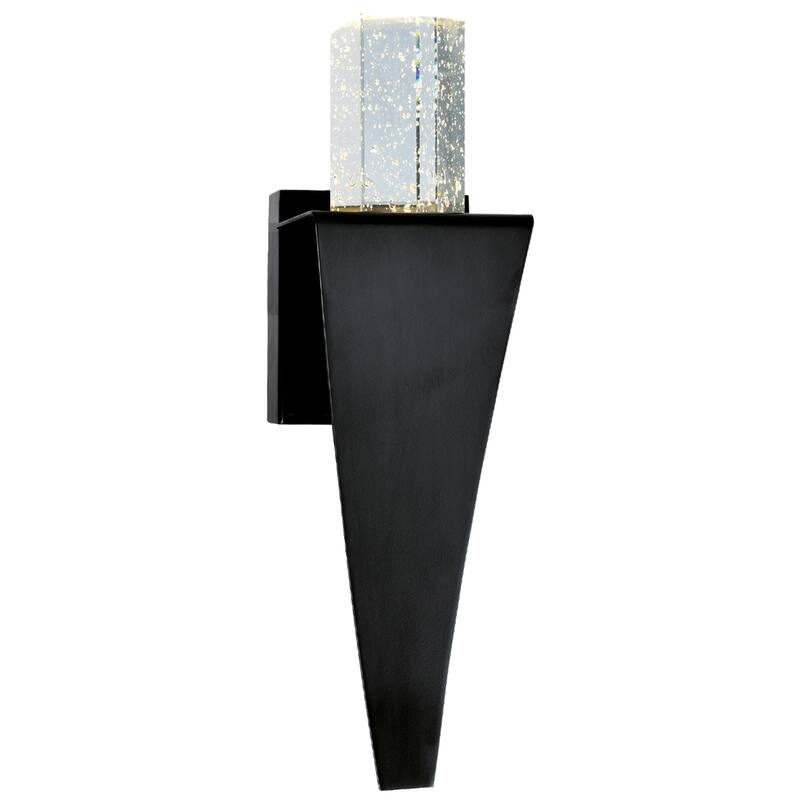 Catania LED Integrated Black Wall Light - Black