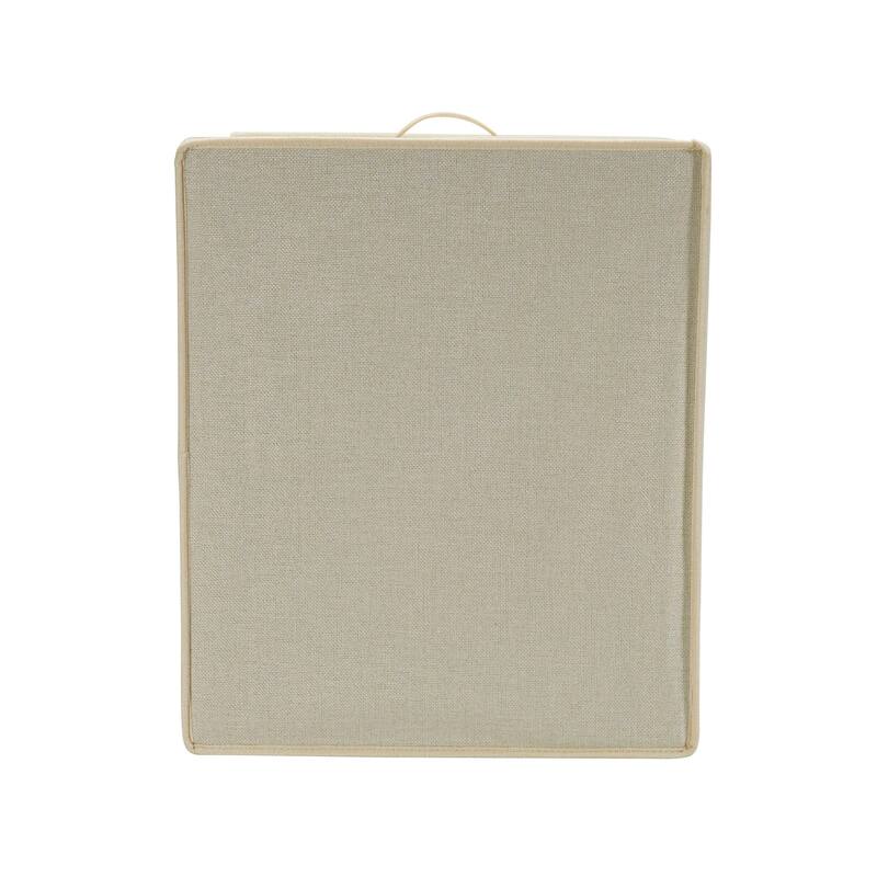 Household Essentials Canvas Storage Bins with Removable Lid, Set of 2