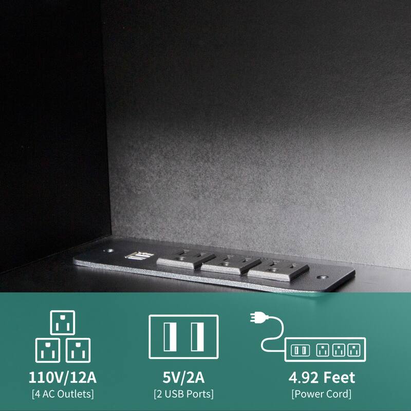 Modern Floating Wall-Mounted TV Stand with High-Gloss TV Stand, featuring LED Lights and Power Outlets, for Living Rooms