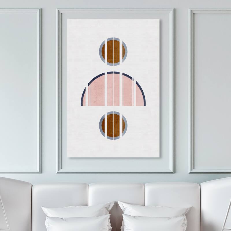 Wynwood Studio Canvas Abstract Warm Shapes White and Light Pink Scandinavian Wall Art Canvas Print - 45 x 30