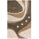 preview thumbnail 31 of 58, SAFAVIEH Florida Shag Riet Abstract 1.2-inch Thick Rug 3'3" x 5'3" - Brown/Ivory