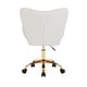 preview thumbnail 12 of 18, Porthos Home Tyra Swivel Office Chair, Teddy Fabric, Gold Chrome Legs