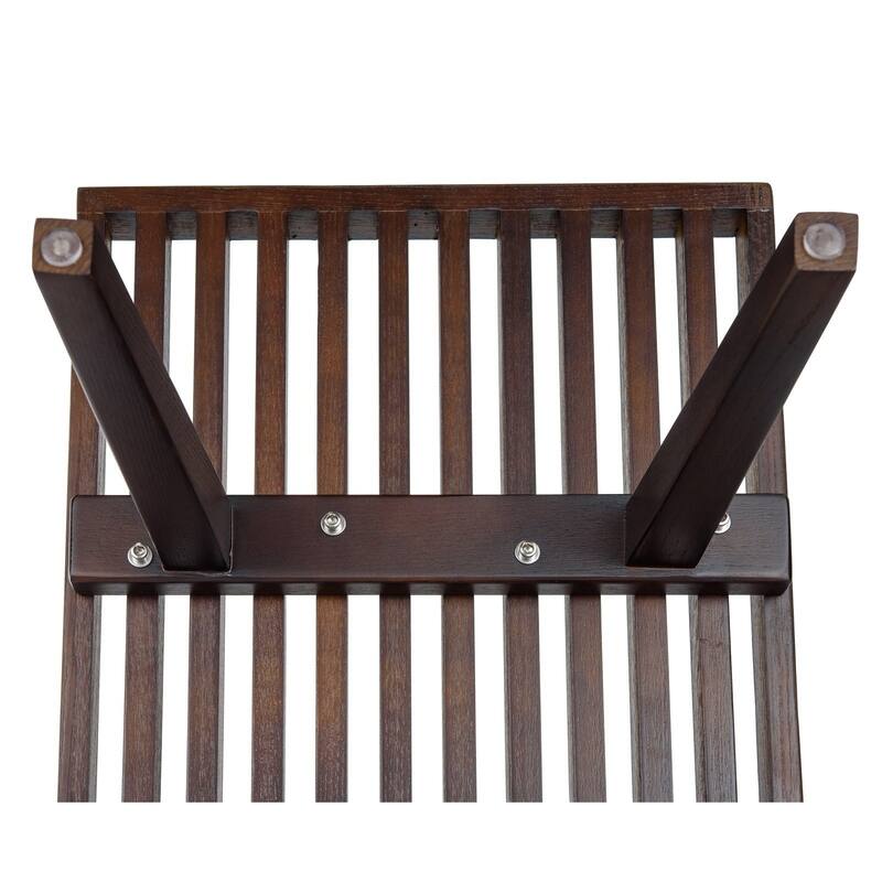 60" Solid Wood Platform Bench Rubberwood Rectangular Entryway Vanity Bench with Slatted Design for Home Office Living Room
