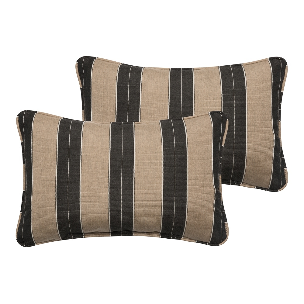 Sunbrella Berenson Tuxedo Corded Indoor/ Outdoor Pillows - Picture 7 of 19