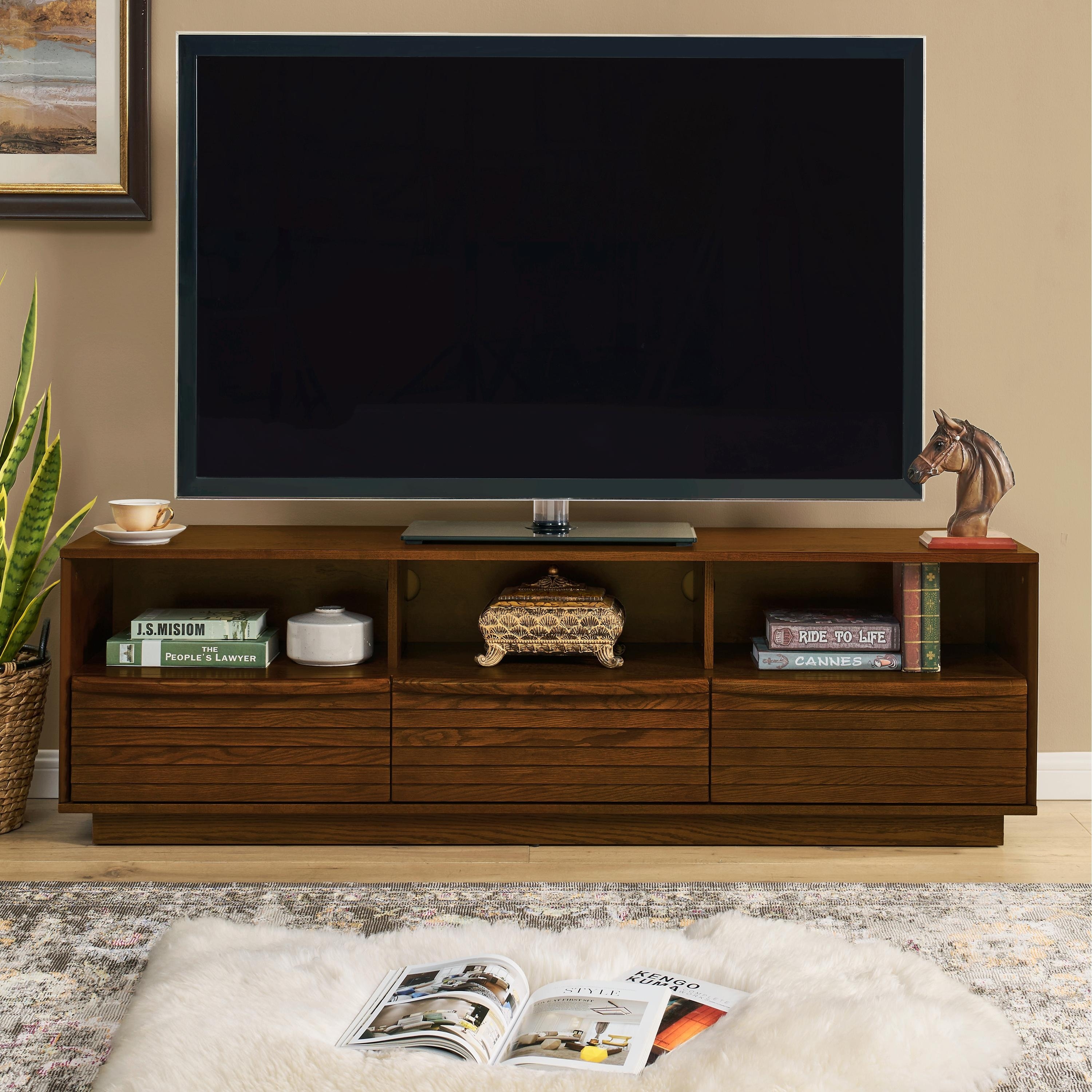 63" Mid-Century Modern TV Stand for TVs up to 75"