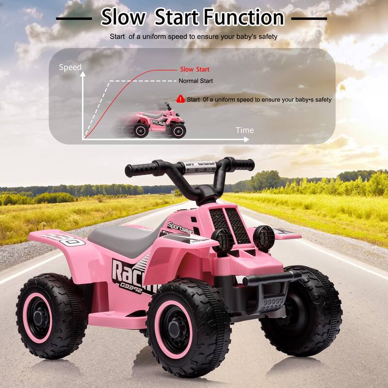 6V Electric Kids ATV, 4-Wheeler Ride-on Vehicle for Kids Best Gift