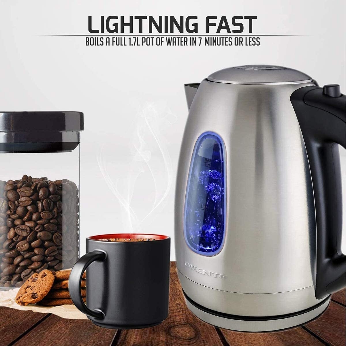 Ovente Electric Hot Water Kettle 1.7 Liter, Coffee, Tea & Espresso, Furniture & Appliances
