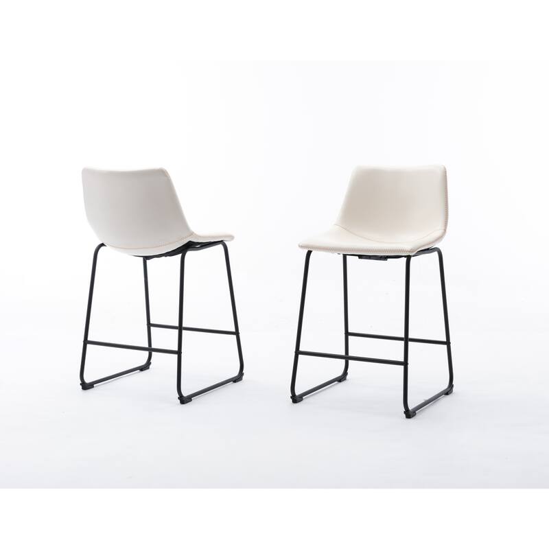Best Quality Furniture 24-inch Faux Leather Counter Height Chairs