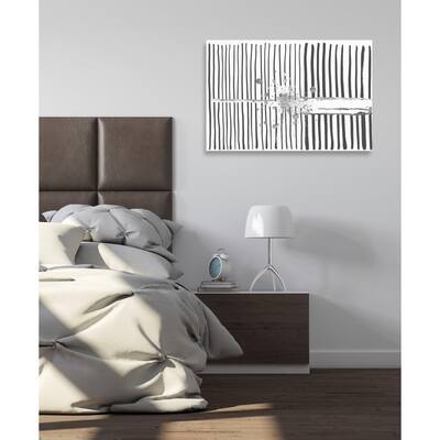 Oliver Gal 'Love Forcefield Chrome' Abstract Wall Art Canvas Print - Gray, White