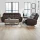 Option Sofa, Loveseat Dark Brown Leather