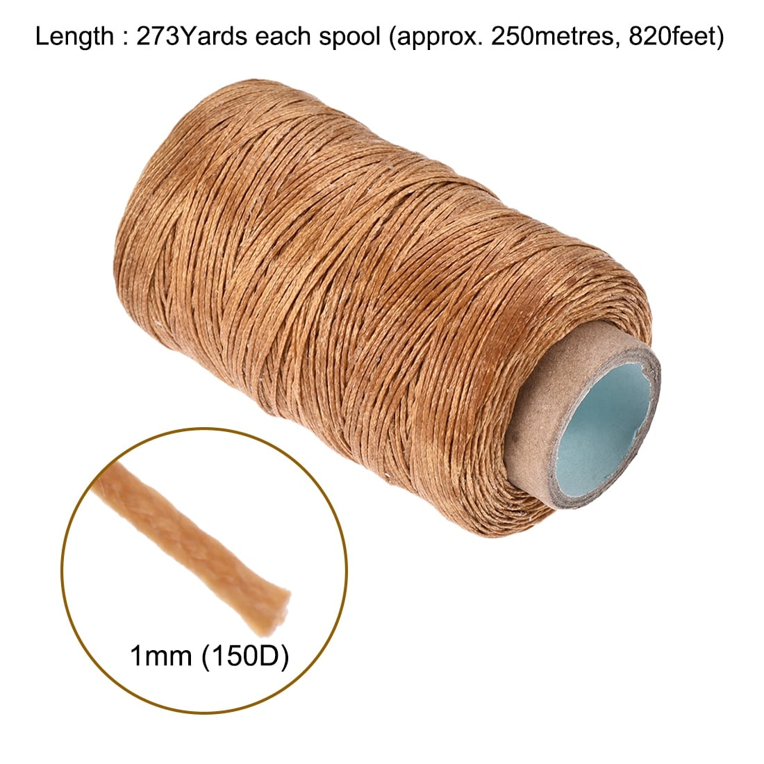 150D 1mm Flat Waxed Sewing Thread Extra Strong Wax Cord for Shoe