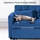 preview thumbnail 14 of 27, 3 in 1 Velvet Sofa Bed with Adjustable Backrest