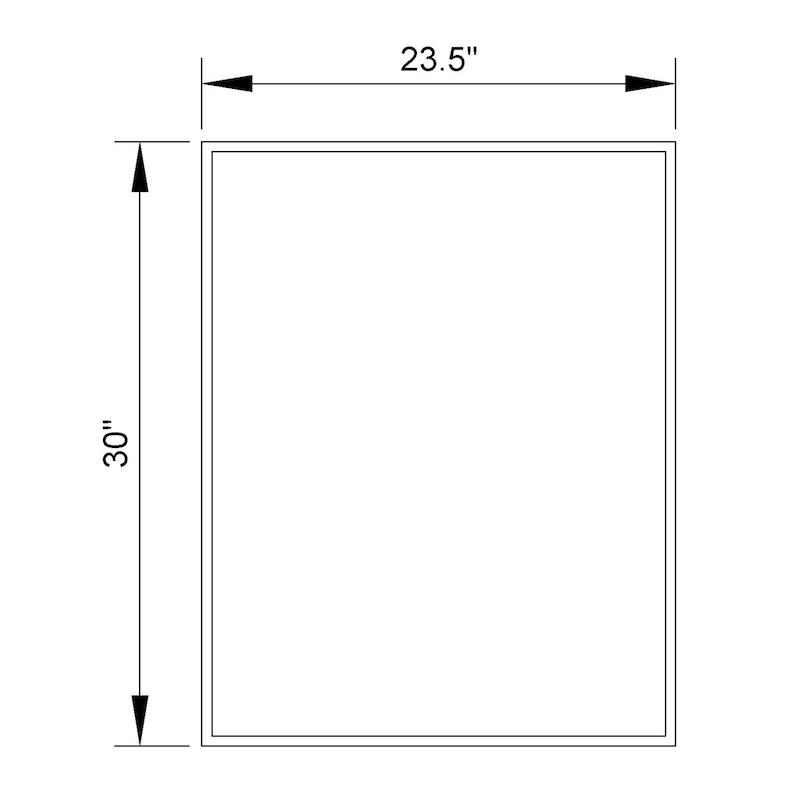 30-in Modern Simply Gold Rectangular Decorative Wall Bathroom Vanity Mirror