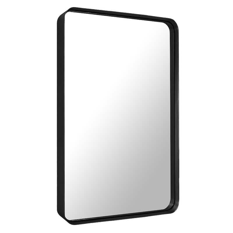 Metal-framed Venetian Wall Mirror - 24*36*1.38 - Matte Black