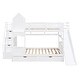 preview thumbnail 43 of 43, Bunk Bed with 2 Drawers & 3 Shelves, Castle Style Bedframe with Slide for Kids Boys/Girls/Teens