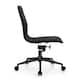 Set of 2 Modern Office Chairs, Upholstered PU Leather Ribbed Armless Mid Back with Metal Frame, Adjustable Height, Tilt