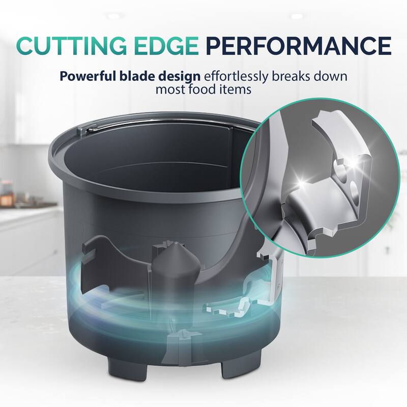 Luma Electric Kitchen Composter, 2.5L Capacity Odorless Countertop Compost Bin with Lid Clear-View Window