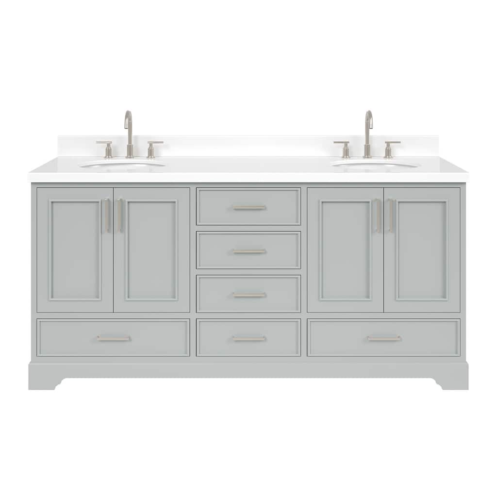 Ariel M073DWQOVO Stafford 73" Free Standing Double Basin Vanity Set