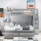 preview thumbnail 2 of 17, Cottage Design Full over Full Bunk Bed with Two Drawers,Storage Staircase with Shelves,Upper High Guardrail